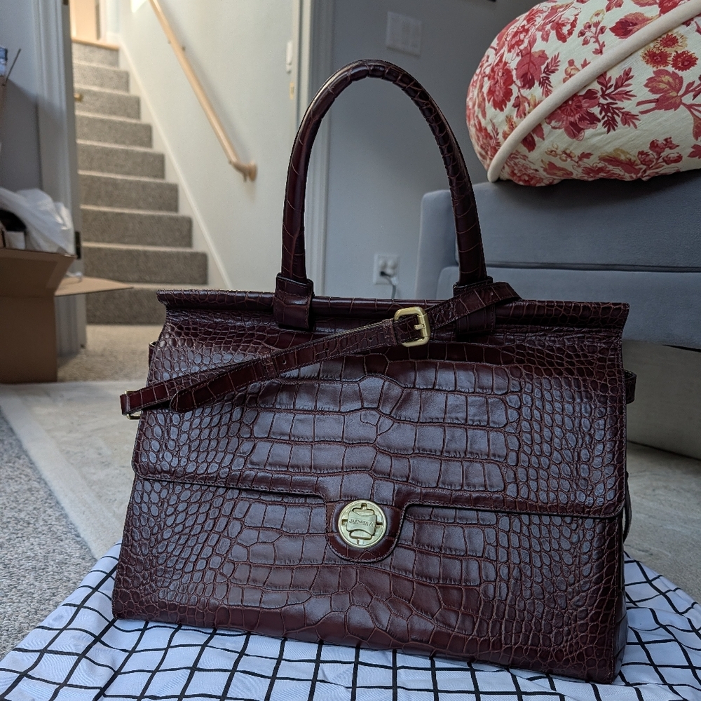 Jemma Emma 39 Crocodile-Embossed Women's Bag